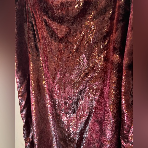 A New Day maroon shimmer skirt - Picture 5 of 6